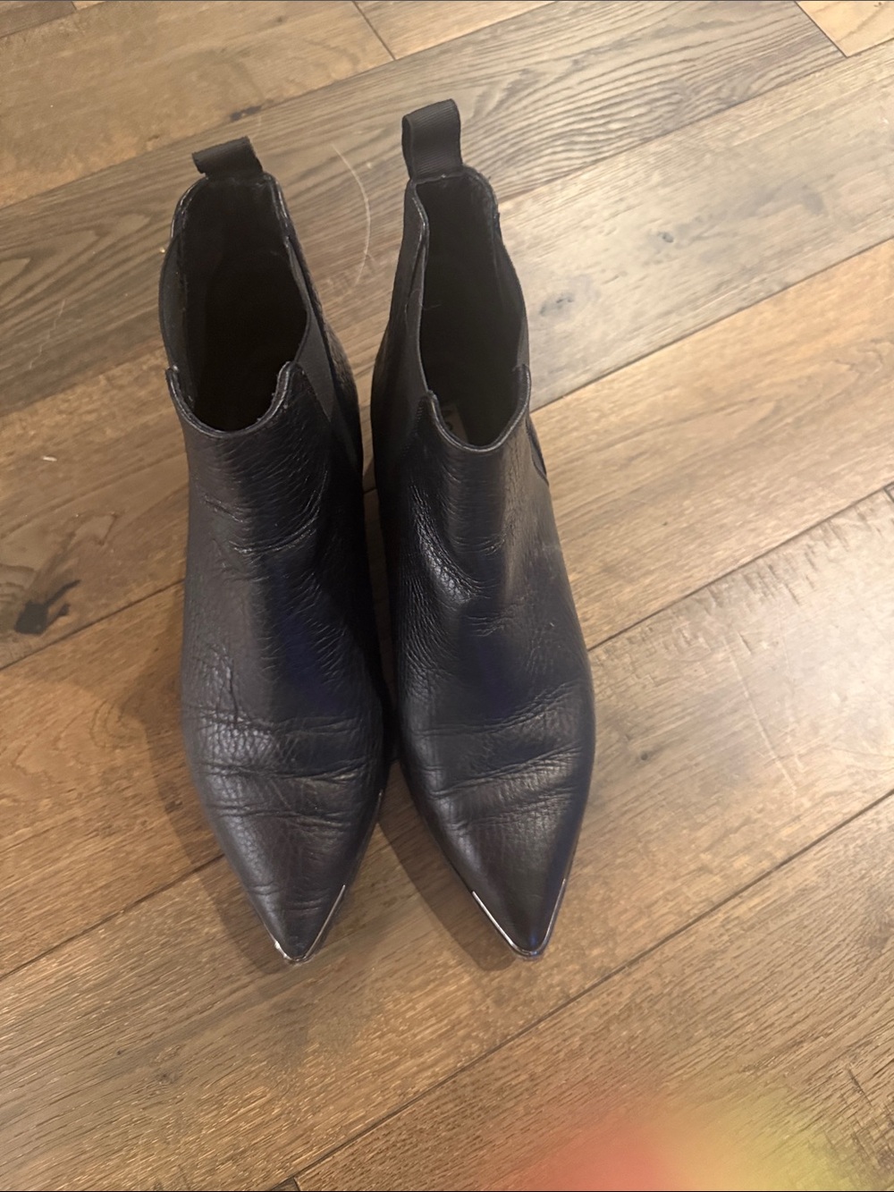 Acne Studio Jensen Black Leather Ankle Booties 39